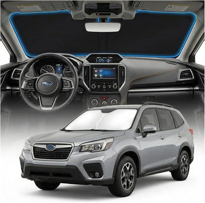 for Subaru Forester Sun Shade Windshield Cover - Custom Fit Forester Accessories 2019-2025 2026 Sunshade Foldable UV Protection & Heat Shield Sun Visor Accessories