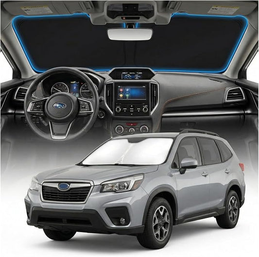 for Subaru Forester Sun Shade Windshield Cover - Custom Fit Forester Accessories 2019-2025 2026 Sunshade Foldable UV Protection & Heat Shield Sun Visor Accessories