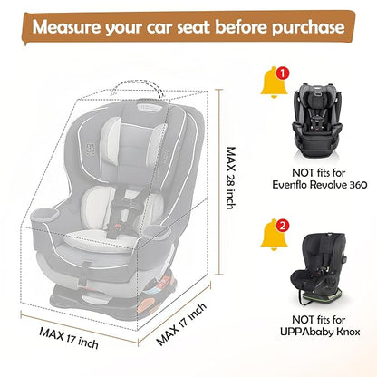 YOREPEK Padded Car Seat Travel Bag for Airplane, Gate Check Carseat Backpack for Air Travel, Baby Travel Essentials for Flying, Car Seat Stroage Cover Bag (All Black)