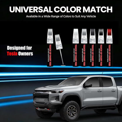 Sterling Gray Metallic(GXD/WA130H) Car Touch Up Paint for Chevy 2-in-1 Car Scratch Repair Pen with Tip&Brush, DIY Color-Code Matched Auto Paint for Rock Chips Door Scratches Paint Nicks Bumper Marks