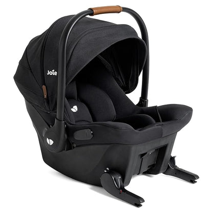 Joie Ginger and Mint Latch Travel System – 4-in-1 Travel System with Baseless Infant Car Seat & Stroller, One-Click Install, from Birth Stroller (Shale Dark)