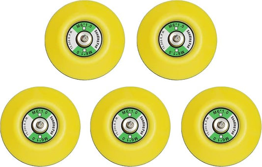 5Pcs 3-Inch Backing Pad, M6 Thread | 15,000 RPM