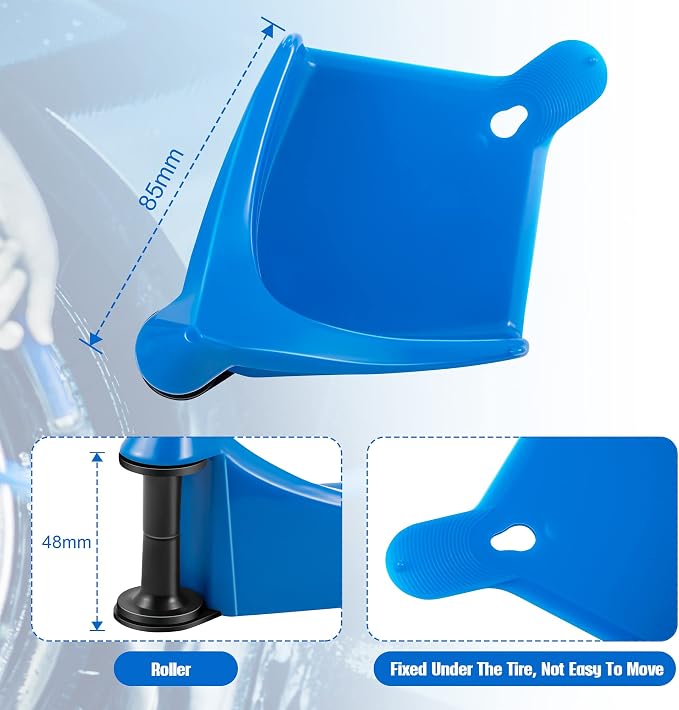 Dreyoo 4 Pcs Car Hose Guide, Tire Hose Roller for Car Washing, Detailing Tire Hoses Guide Preventing Pressure Washer Hoses Stuck Under The Wheels, Plastic Wash Tool to Avoid Snagging (Blue)