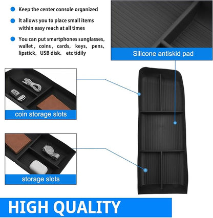 SHAOHAO for 2025 2026 Cadillac Lyriq Center Console Organizer Fit for 2023 2024 2025 2026 Cadillac Lyriq Accessories (Tech, Luxury, Sport) Lower Organizer & Center Console Organizer Tray Easy Removal