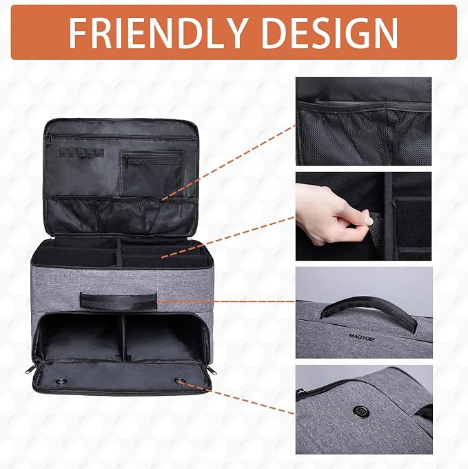 Golf Trunk Organizer 2 Layer, Car Golf Organizer with Ventilated Compartment for 2 Pair Shoes, Golf Trunk Storage Locker for Golf Accessories, Balls, Tees, Clothes, Gloves, Golf Gifts for Men