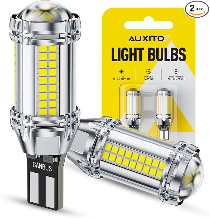 AUXITO 921 LED Bulb Reverse Lights, 700% Super Bright 912 T15 led Backup light, CAN-Bus Error Free 906 922 W16W LED Bulbs for Reverse Back Up Marker Lights, 6500K White