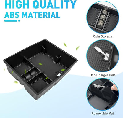 Console Organizer Fits for 2024 2025 2026 Toyota Tacoma Center Console Tray Armrest Storage Box Compatible with Tacoma Interior Accessories