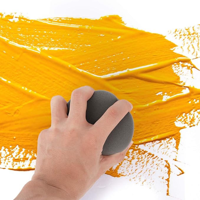 Tool Trio, Paint Brush, Roller, Sponge, All The Tools You Need to Apply Finish All in One Paint Yellow