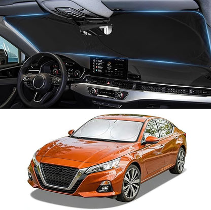 Sun Shade for Altima Windshield Sunshade fit 2013-2016 2017 2018 Nissan Altima Sedan Accessories Front Window Cover Shield Car Sun Visor Screen Protector Block UV Rays