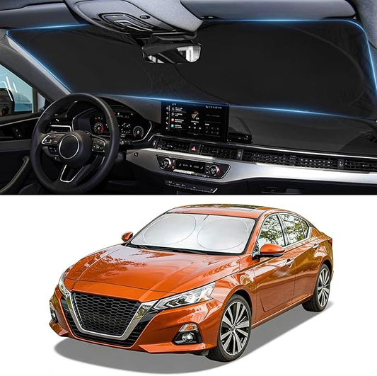 Sun Shade for Altima Windshield Sunshade fit 2013-2016 2017 2018 Nissan Altima Sedan Accessories Front Window Cover Shield Car Sun Visor Screen Protector Block UV Rays