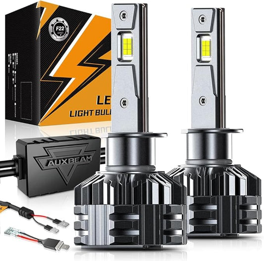 Auxbeam H1 H1LL Fog Light, F22 Series, 6500K 110W 24000LM 700% Brighter H1 Light for UTV ATV Offroad Vehicles