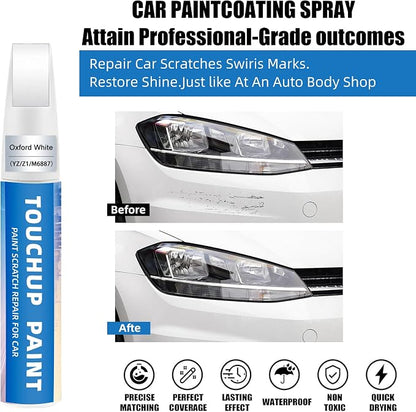 Oxford White(YZ/Z1/M6887) Touch Up Paint Compatible with Ford 2-in-1 Car Scratch Repair Pen for Rock Chips, Door Scratches&Paint Nicks Exact Color Match Quick Dry DIY Fix for F-150 Explorer