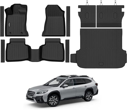 Floor Mats for Subaru Outback 2026, Trunk Mat and Backrest Mat & Door Sill Guard All Weather TPE Protector for Subaru Outback Accessories