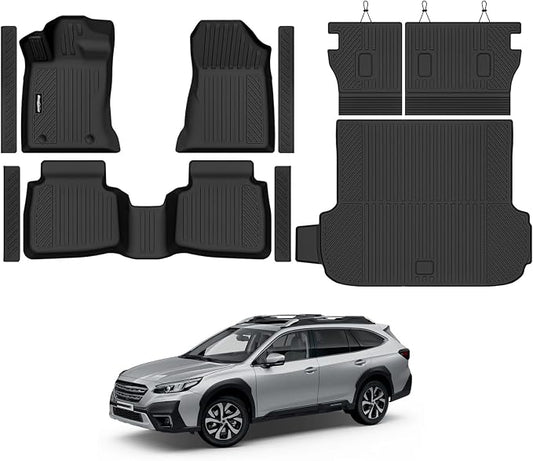 Floor Mats for Subaru Outback 2026, Trunk Mat and Backrest Mat & Door Sill Guard All Weather TPE Protector for Subaru Outback Accessories