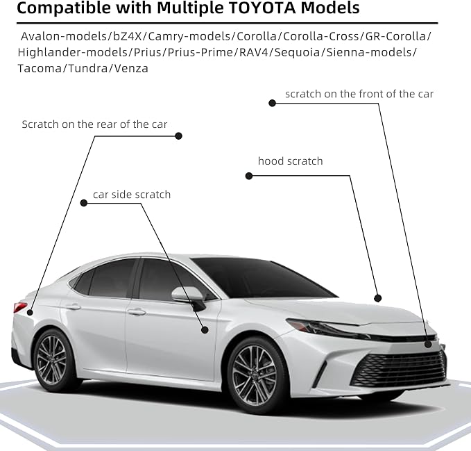 Wind Chill Pearl Tricoat (089) Car Paint Touch Up Pen for Toyota, 2-In-1 Color Accurate Touch Up Car Scratch Repair Paint Exact Match Toyota Series Automotive Scratch Remover for Nicks & Chips Repair