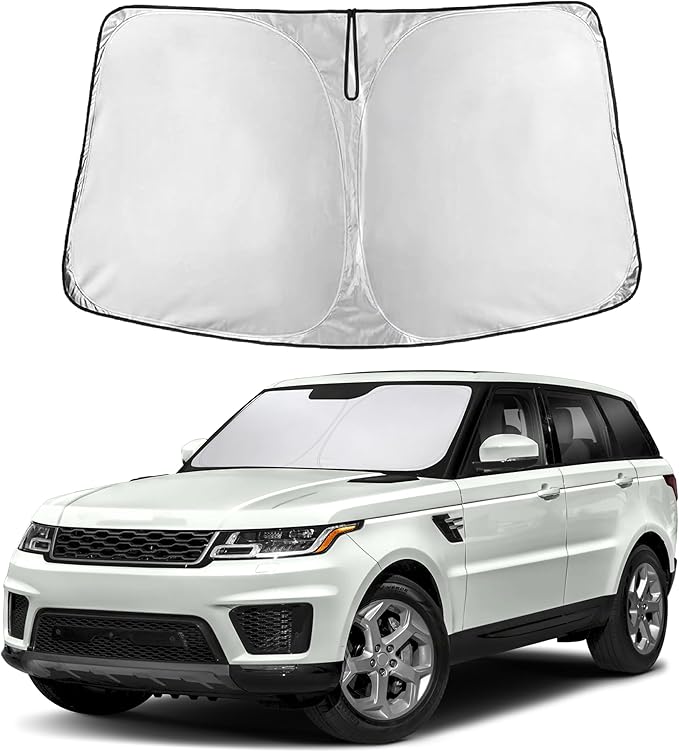 EcoNour Windshield Sunshade Compatible for Land Rover Range Rover Sport 2014-2020 2021 2022, Sun Visor for Front Windshield & Window Sun Shade Cover, UV Heat Blocker & Protector, Car Accessories