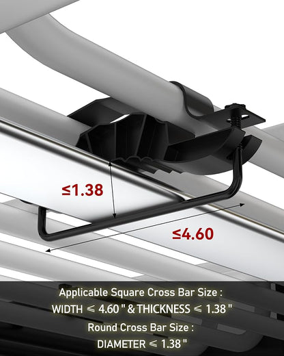 DEXSO Universal Roof Rack Basket, 46" x 36" Rooftop Cargo Carrier Basket, 200 Lbs Capacity Car Cargo Rack, Heavy Duty Luggage Rack for SUVs, Trucks, Vehicles