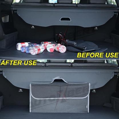 Car Trunk Organizer,Soft Felt Car Bag Organizer 20x6.11x10 inch Folding,for Honda CRV Civic Accord Ford Focus Fusion Toyota RAV4 Jeep SUV/Truck/Sedan/Van