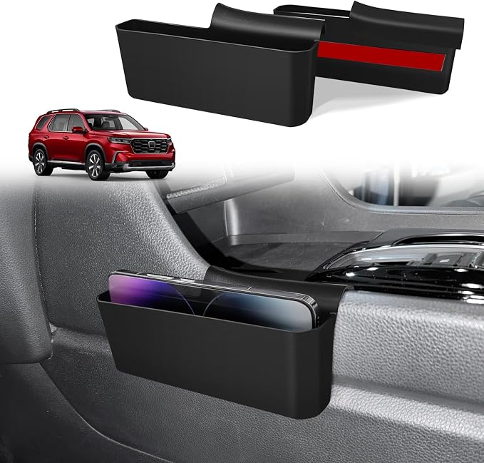 Muslogy for 2026 2025 2024 2023 Pilot Center Console Shifter Storage Box ABS Material Console Side Organizer Left & Right Set Compatible with Honda Pilot 2023-2026