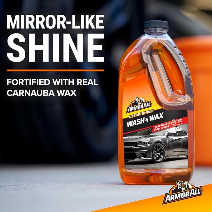 Armor All Ultra Shine Car Wash and Car Wax,Cleaning Fluid for Cars,Trucks,Motorcycles,64 Fl Oz Each,(Pack of 3)