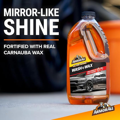 Armor All Ultra Shine Car Wash and Car Wax,Cleaning Fluid for Cars,Trucks,Motorcycles,64 Fl Oz Each,(Pack of 3)