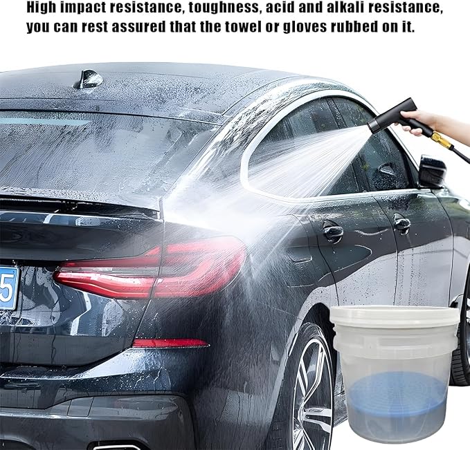 2 PCS Car Wash Bucket Insert, Car Wash Grit Filter Dirt Trap Fits 12 Inches Diameter Bucket, Insert for Automotive Detailing and Cleaning, Car Accessories (Blue)