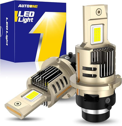 AUTOONE D2S D2R Bulbs, 800% Brighter D2S Bulbs, 6000K 30000 Lumens Brightest D2S Fog Light, 50000Hrs Long Lifespan