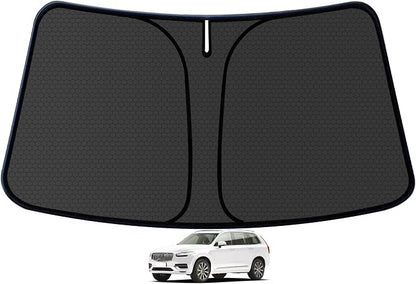 XC60 Customized Windshield Sun Shade for 2018 2019 2020 2021 2022 2023 2024 2025 2026 XC60 Front Window Sunshade Visor Protector Foldable Blocks UV Rays Keep Car Cooler Accessories