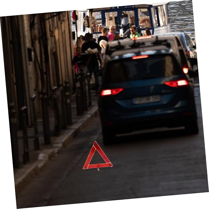 2pcs Foldable Emergency Triangle Sign Roadside Safety Warning Signs for Car Trucks
