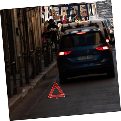 Ciieeo Triangle Warning Sign Kit Portable Triangle for Emergency Situations Durable Construction for Roadside Parking Traffic Safety
