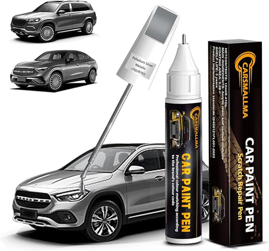 Car Touch Up Paint(792/9792 Palladium Silver Metallic) for Mercedes-Benz, Color Accurate Car Scratch Repair Remover Pen,Auto Paint Quick and Easy to fix vehicle Chips and Nicks Scuff