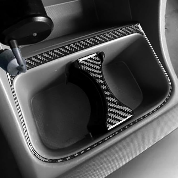 NVCNX Real Premium Carbon Fiber for Toyota 2nd Gen Tacoma Accessories 2005-2009 2006 2007 2008 Car Center Console Organizer Panel Frame Cover Interior Trim Thick Overlay Sticker Decal 2PCs