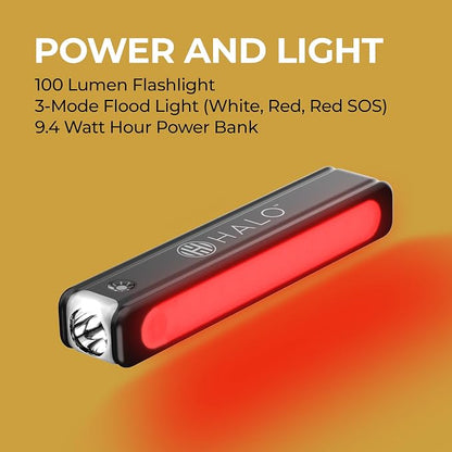 Halo Bolt PaL 1000 Portable Car Jump Starter | USB-A & USB-C Charger Ports, Digital Display, Powers Multiple Devices, Detachable Power Bank & Emergency Flashlight, Jumps Cars SUVs & Trucks — Black