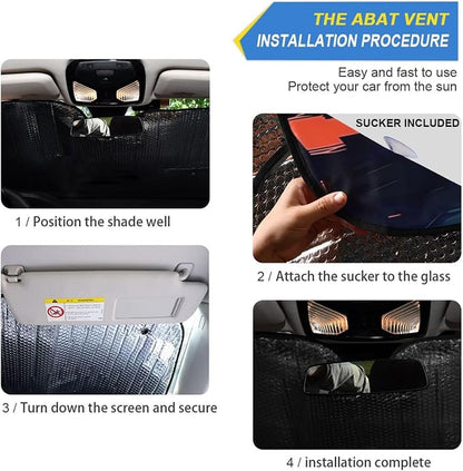 Cool Skeleton Skull Driving Windshield Sunshade Car Sun Shade Front Window Shade for Truck SUV Blocks UV Rays Sun Reflector Visor Protector Accordion Folding