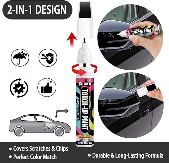Carbon Black (416) for BMW Touch Up Paint Pen - Exact OEM Color Match Scratch Repair Kit - Compatible with X5, X6, 5 Series, 3 Series