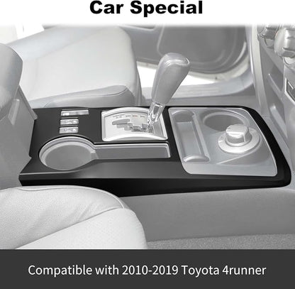 JWWY Interior Trim Kit Auto Interior Dress-Up Kit Decor Set Center Console Gear Shift Dashboard Panel Cover Trim for 2010-2019 Toyota 4runner Interior Accessories, ABS Matte Black 28pcs