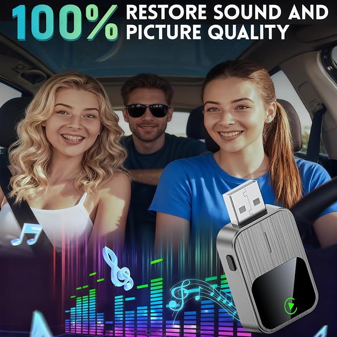 Wireless CarPlay Adapter for iPhone - Wired to Wireless CarPlay,Plug & Play,Fast & Stable Connection,Mini USB & Reset Button,Compatible with Cars 2016+ (iOS Only)