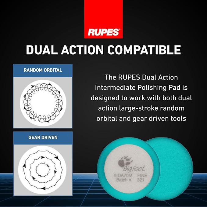 RUPES D-A Intermediate Foam Pads (Light Blue) Ø 54/70mm, 4 pcs