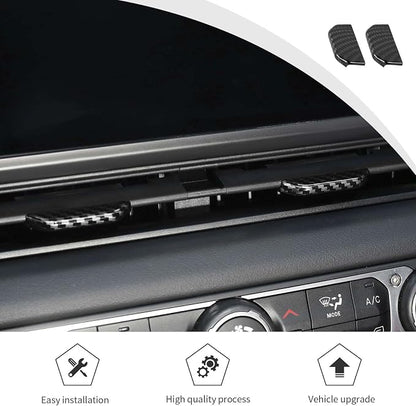 JWWY for Jeep JL Vent Air Outlet Adjustment Cover Trim Fit for 2024-2025 Jeep Wrangler JL JLU Gladiator JT 4xe Interior Accessories 2pcs Carbon Fiber