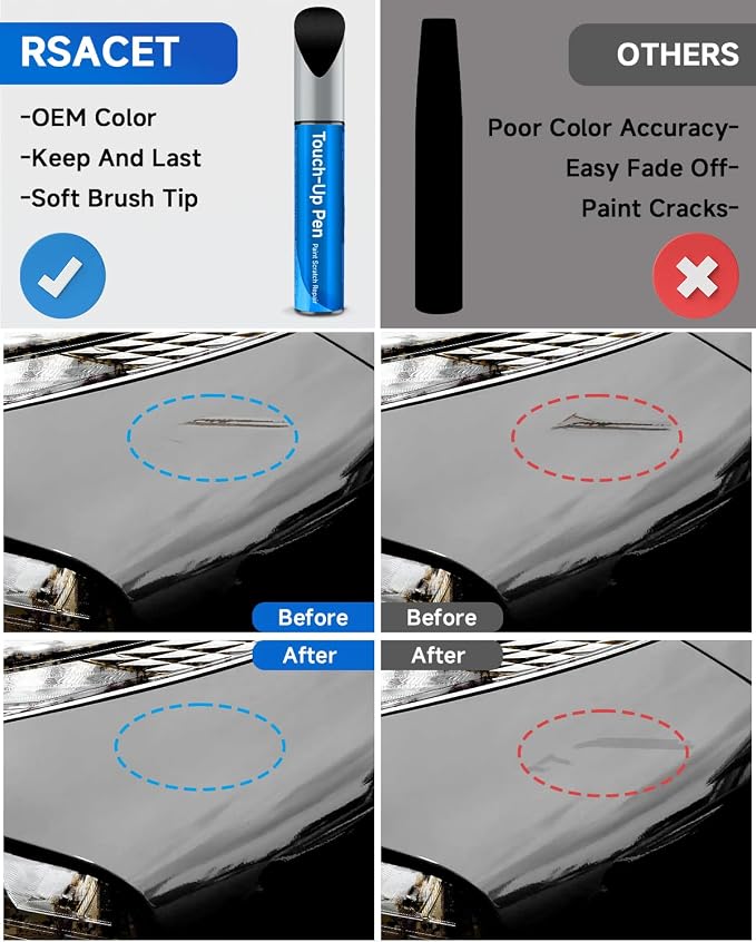 Abyss/Onyx Black(A2B) Touch Up Paint Compatible with Hyundai Exact Match Touch Up Paint Car Scratch Repair
