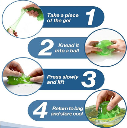 Car Cleaning Gels-4 Pack, Cleaning Gel for Car, Dust Cleaner Putty Cleaner Slime Cleaning Supplies Auto Detailing Tools, Cleaning Slime for Dust Removal, Cleaning Kit Gift for Men Women, 320g