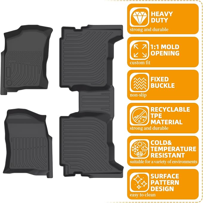 Floor Mats for Toyota 4Runner 1996 1997 1998 1999 2000 2001 2002, 3rd gen 4runner Floor Mats Custom Fit TPE All Weather Protection Floor Liners, Non-Slip Waterproof Floor Mat Car Accessories