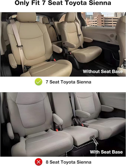 3W Floor Mats with Front Carpet Compatible for Toyota Sienna 2021-2026 7 Seat, TPE All Weather Custom Fit Floor Liner for Toyota Sienna 1st, 2nd and 3rd Row, Black (Not Fit 2025 2026 Platinum Edition)