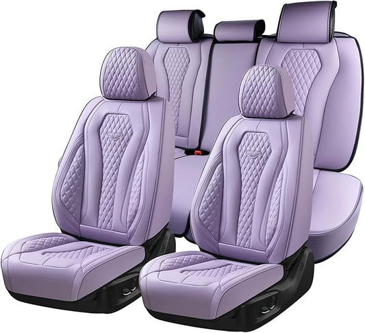 Coverado Car Seat Covers Full Set, Purple Seat Covers, Automotive Car Seat Cover, Car Seat Cushion, Car Seat Covers Front Seats Back Seat Covers, Car Seat Protector Universal Fit Most Cars