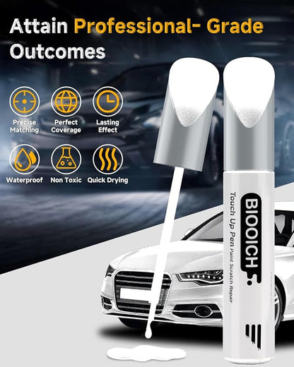 Touch Up Paint Pen Exact Color Match Car Chip and Scratch Repair (for Audi, Glacier White(2Y/LS9R))