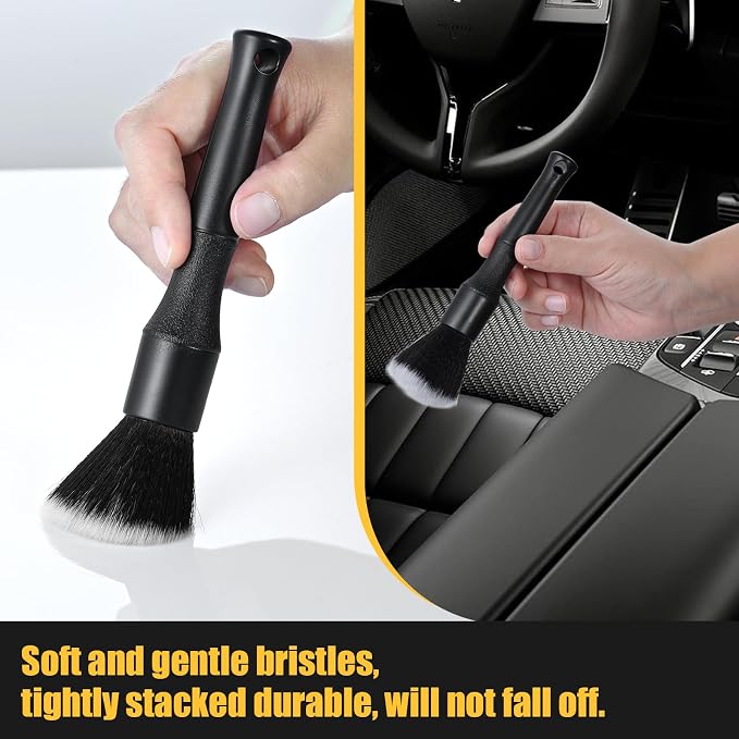 Car Detailing Brush Set Interior Dust Brush,Cleaning Tool Efficient Dust Removal for Car Interior,Computers,Keyboards,Digital Device