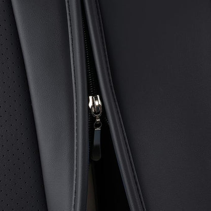 Huidasource Car Seat Covers for Dodge Ram, Full Coverage Waterproof Leather Pickup Truck Seat Cushion Protector Fit for 2009-2018 1500, 2010-2025 2500/3500 Crew Mega Cab(Full Set/Black&Blue)
