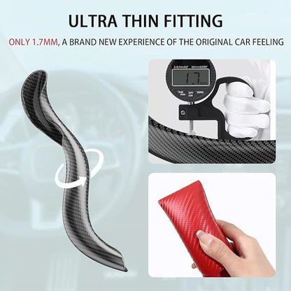 Steering Wheel Covers, 3PCs Leather Anti-Skid Clip on Car Steering Wheel Cover Protector Universal for Most Car Wheel, Beige