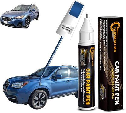 J8U Quartz Blue Pearl Car Touch Up Paint for Subaru, Color Accurate Car Paint Scratch Repair Pen Kit Quick & Easy Fix Vehicle Chips and Automotive Nicks Scuff