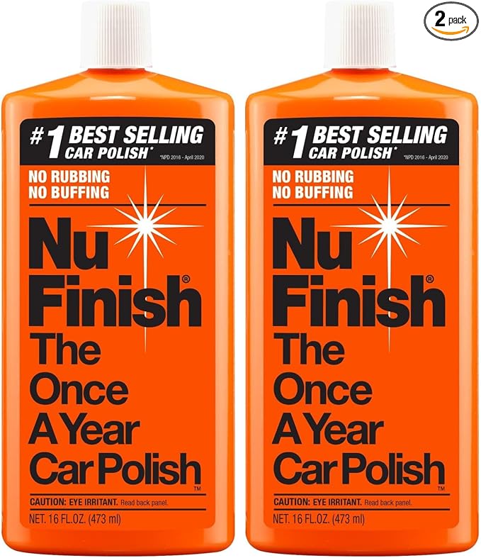 Nu Finish Car Polish, NF-76 Liquid Polish for Cars, Trucks, 16 Fl Oz Each (Pack of 2)